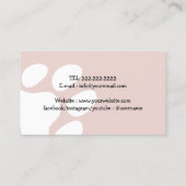 ペットシッタードッグウォーカーかわいいピンクポーハート 名刺 (裏面)