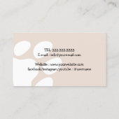 ペットシッタードッグウォーカーかわいいポーハートベルベット 名刺 (裏面)