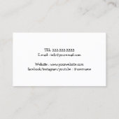 ペットシッタードッグウォーカーかわいい3色のポープリント 名刺 (裏面)