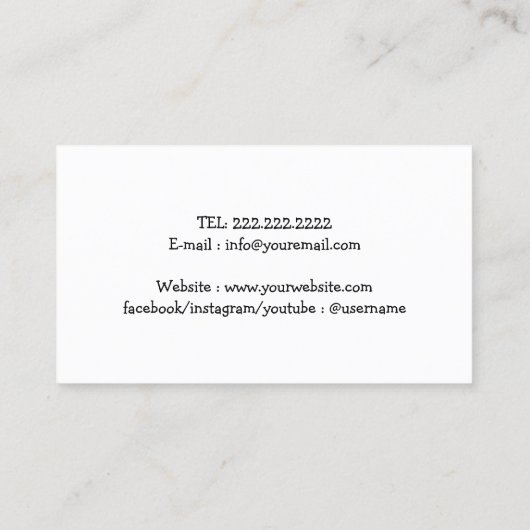 ペットシッタードッグウォーカーかわいい3色のポープリント 名刺 (裏面)