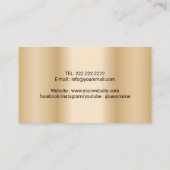 ペットシッタードッグウォーカーの足のロゴモダン金ゴールド 名刺 (裏面)