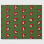 ペットシッタードッグウォーカーポープリントハッピーホリデー ラッピングペーパー (フラット)