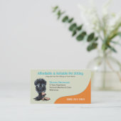 ペットシッタードッグデービジネス気にアフェンピンシャー 名刺 (スタンド正面)