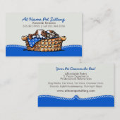 ペットシッタービジネスCKCS、Cat Blueberry搭載 名刺 (正面/裏面)