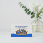 ペットシッタービジネスCKCS、Cat Blueberry搭載 名刺 (スタンド正面)