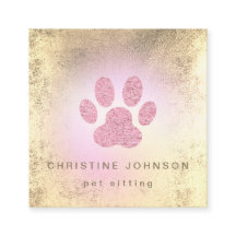 ペットシッターフェイクホイルのピンクのpairプリントロゴ