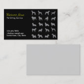 ペットシッタープロフェッショナルブラックペットシッター 名刺 (正面/裏面)