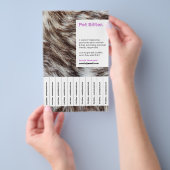 ペットシッターモダンサービスアドパープルトレンディーデザイン チラシ (ハンドル)