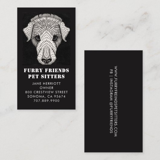 ペットシッター名刺 名刺 (正面/裏面)