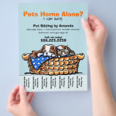 ペットシッター座パーソナライズされた涙シート チラシ (手)