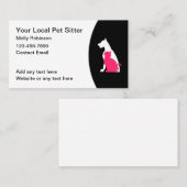 ペットシッター新シンプルしいビジネスカード 名刺 (正面/裏面)