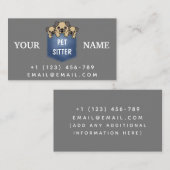 ペットシッター気にアニマルサービスかわいいモダン犬 名刺 (正面/裏面)