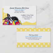 ペットシッター気にビジネスシュナウザーパピーイエロー 名刺 (正面/裏面)