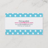 ペットシッター気にビジネスシュナウザーパピーブルー 名刺 (裏面)