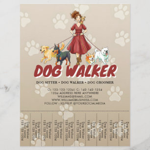 ペットシッター犬の散歩サービスカスタム チラシ