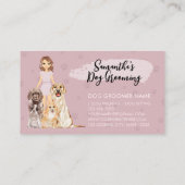 ペットシッター犬の獣医学の漫画 名刺 (裏面)