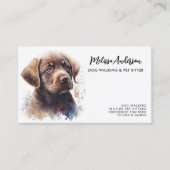 ペットシッター犬トリマーラブラドールリトリエバーパピー 名刺 (正面)