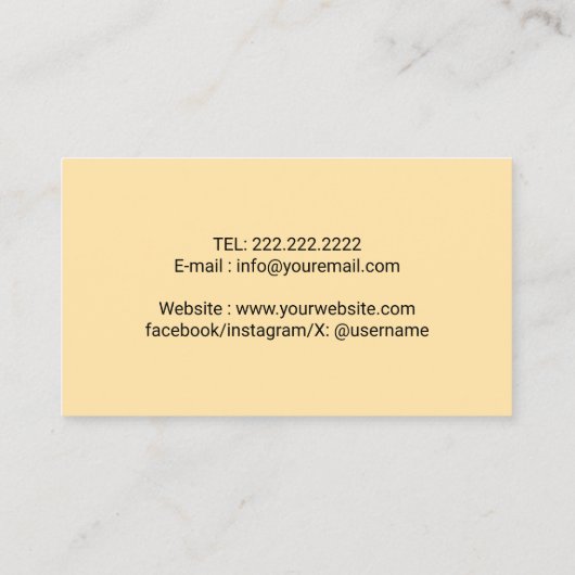 ペットシッター犬歩くかわいいゴールデンレトリバー 名刺 (裏面)