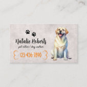 ペットシッター犬歩くハッピーラブラドールドッグトレーニング 名刺 (正面)