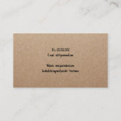 ペットシッター犬歩くハッピーラブラドール素朴クラフト 名刺 (裏面)