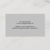 ペットシッター犬歩くブラックラブラドールダークグレー 名刺 (裏面)