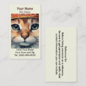 ペットシッター猫コンパニオン 名刺 (正面/裏面)