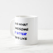 ペットシッター素晴らし。 コーヒーマグカップ (正面左)