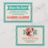 ペットシッター紹介カード – Personalizable 紹介カード (正面/裏面)