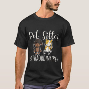 ペットシッター超常連 – おもしろい犬シッティングアニメーション Tシャツ