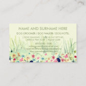 ペットシッター・ウォーカー犬ペトケアグリーンフローラ 名刺 (裏面)
