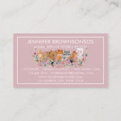 ペットシッター フォックス ラビット ラム ベア スクイール 獣医 名刺 (裏面)