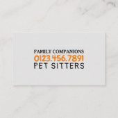ペットシッター 名刺 (裏面)