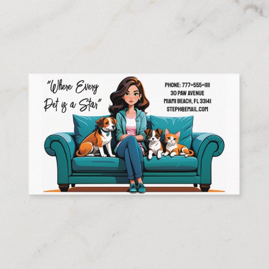 ペットシッター 名刺 (裏面)