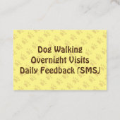 ペットシッター 名刺 (裏面)