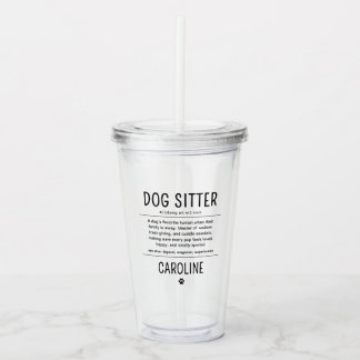 ペットシッター 犬のお世話 おもしろい ギフト 名入れ アクリルタンブラー