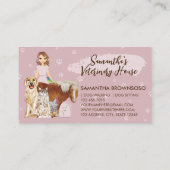 ペットシッター 獣医 犬 猫 馬 鳥 イラスト 名刺 (裏面)