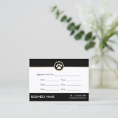 ペットシッターPETサロンモダンポーロゴアポイントメント 予約カード (スタンド正面)