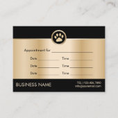 ペットシッターPETサロン金ゴールドポーロゴアポイントメント 予約カード (正面)