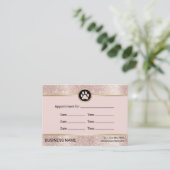 ペットシッターPETシー赤面バラ金ゴールドアポイントメント 予約カード (スタンド正面)