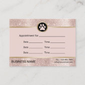 ペットシッターPETシー赤面バラ金ゴールドアポイントメント 予約カード (正面)