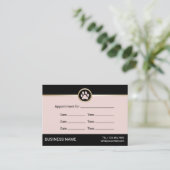 ペットシッターPETシー赤面ピンクアポイントメント 予約カード (スタンド正面)