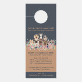 ペットシッチボタニカルフラワーズブ素朴ティックドッグ ドアノブサイン (正面)