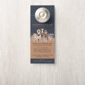 ペットシッチボタニカルフラワーズブ素朴ティックドッグ ドアノブサイン (ノブ)