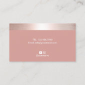 ペットシッティングキュートキャットポーバラストライプ金ゴールド 名刺 (裏面)