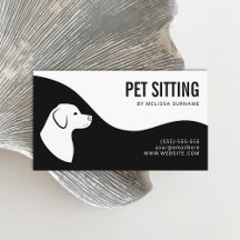 ペットシッティングサービス 犬のシルエット 黒と白
