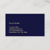 ペットシッティングペットケアネイビー&金ゴールドドッグシルエット 名刺 (裏面)