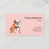 ペットシッティング、犬シッティング、ペットビジネスカード、バス 名刺 (裏面)