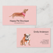 ペットシッティング、犬シッティング、ペットビジネスカード、バス 名刺 (正面/裏面)