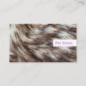 ペットシッモダンティングドッグウォーカーパープル獣医 名刺 (正面)