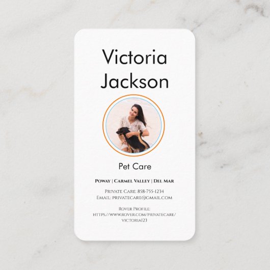 ペットシッ気にタグラムインスパイア写真 名刺 (裏面)